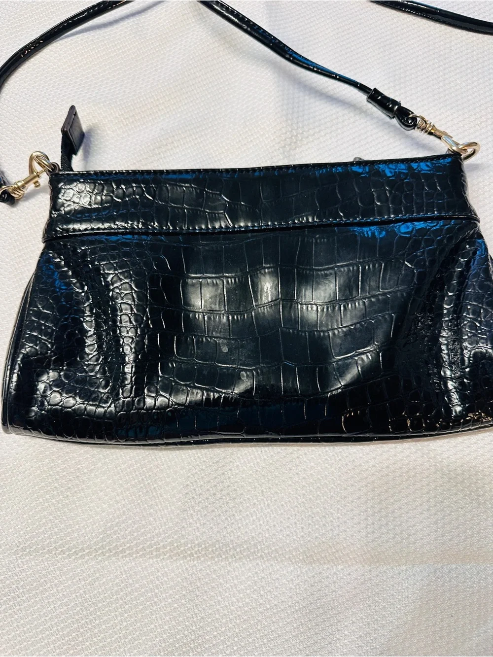 Anne Klein glossy croc